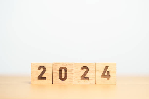 istock 2024 year block on table. goal, Resolution, strategy, plan, start, budget, mission, action, motivation and New Year concepts 1530783530
