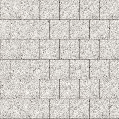 Seamless pattern of pavement with interlocking textured bricks. Top view. Outdoor concrete slab brick wall. Cobblestone footpath or patio. Concrete block floor.