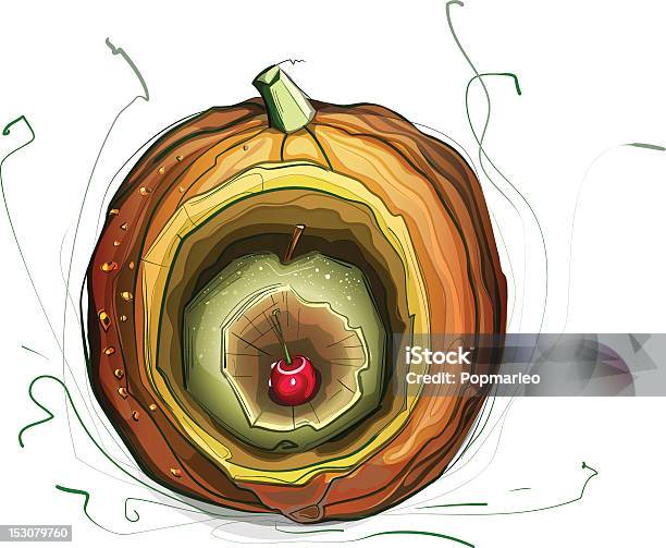Zucca Ciliegia Still Life Illustrazione Di Apple - Immagini vettoriali stock e altre immagini di Agricoltura - Agricoltura, Alimentazione sana, Autunno