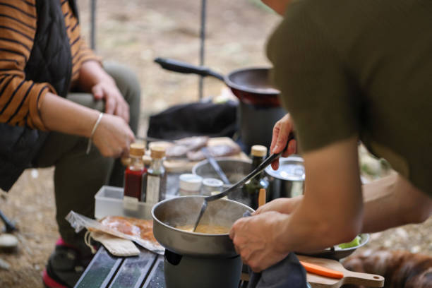 istock Cooking Lunch in the forest camping division 1530798285