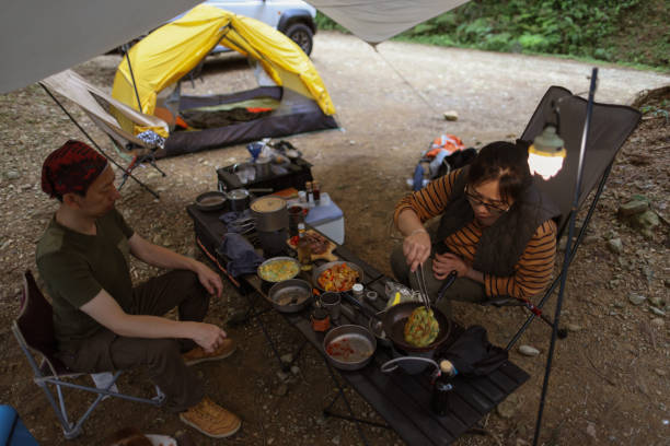 istock Cooking Lunch in the forest camping division 1530806813