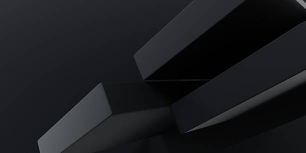 istock 3d rendering of black architecture abstract geometric background. Scene for advertising, technology, showcase, banner, cosmetic, brochure, business, sport, game. Sci-Fi Illustration. Product display 1530806910