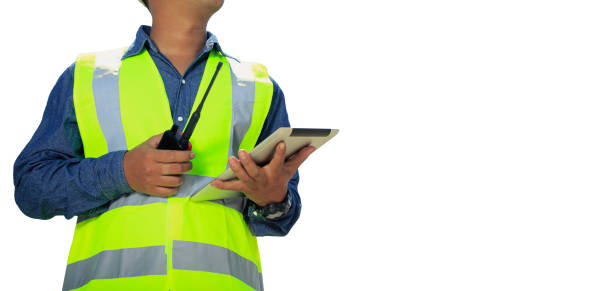 istock The male engineer is planning and checking work, white background 1530830003