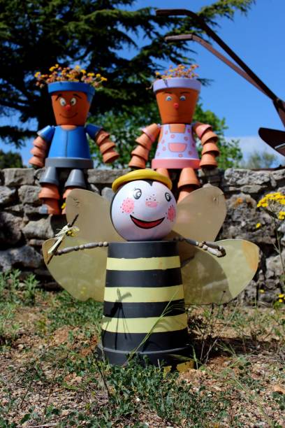 istock Vibrant outdoor playground with brightly colored bee and robot figures 1530838502
