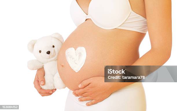 Ciąży - zdjęcia stockowe i więcej obrazów Białe tło - Białe tło, Bielizna damska, Brzuch