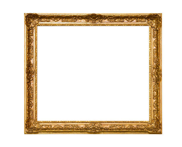 cadre or - picture frame classical style elegance rectangle photos et images de collection