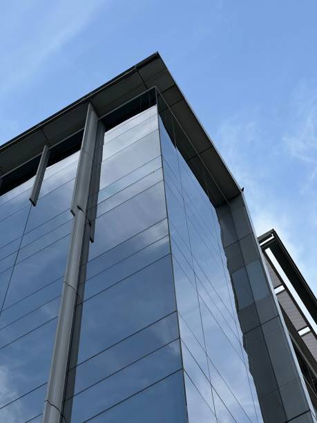 istock Low-angle shot of a modern business building under the blue sky 1530866448