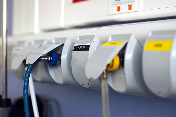 Equipamentos de ar em um hospital - foto de acervo