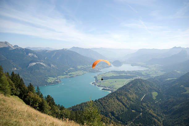 istock Paraglider over Salzkammergut 153089078
