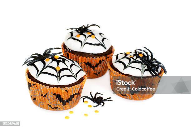 Halloween Cupcakes Stock Photo - Download Image Now - Autumn, Baking, Black Color