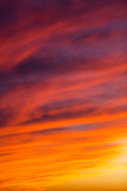 istock Breathtaking view of a sunset with wispy clouds in the sky 1530897508