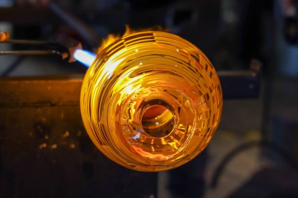 istock Closeup of glass making process 1530906833