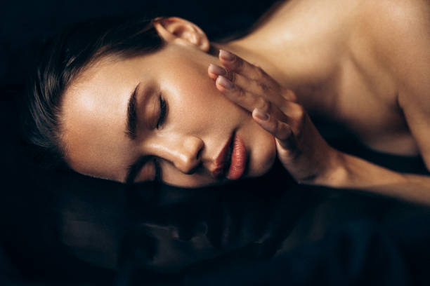 istock Beautiful emotional woman and her reflection 1530909732