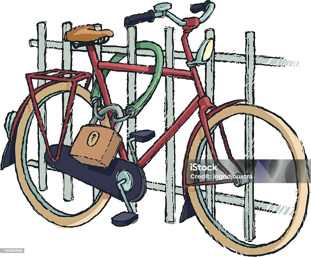 Volcánico medios de comunicación triángulo Ilustración de Bicicleta Bloqueada Hierro Valla y más Vectores Libres de  Derechos de Bicicleta - Bicicleta, Cerradura, Candado - iStock