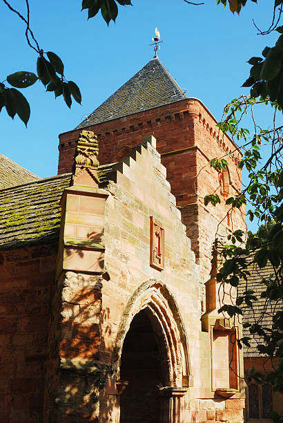 istock Whitekirk church entrance and tower 153092887