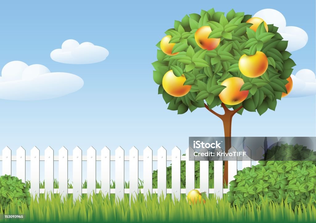 Sommer garden - Lizenzfrei Apfel Vektorgrafik