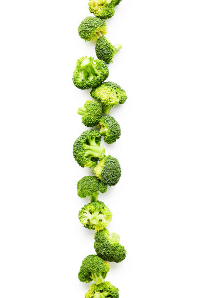 Broccoli isolated on white background stock photo