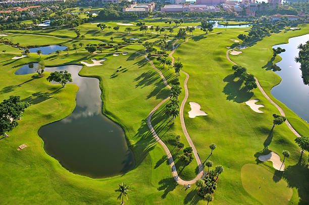 istock Florida luxury municipal golf course aerial view 153095571