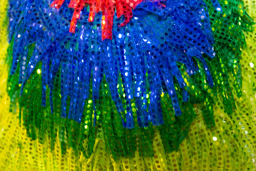 Colorful abstract image of a shiny fabric