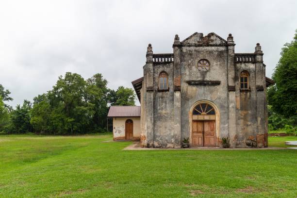 istock Aged religious Church in Nakhon Phanom, Thailand 1530973801
