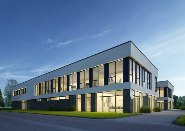 istock Modern office building in the evening 1530974717