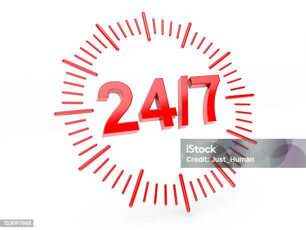 24 7 Stock Photo - Download Image Now - 24-7, Service, 24 Hrs