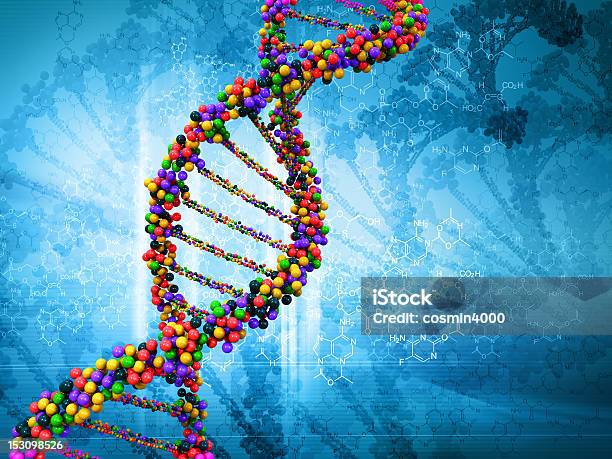 Ilustração Digital Do Dna - Fotografias de stock e mais imagens de ADN - ADN, Espiral, Abstrato