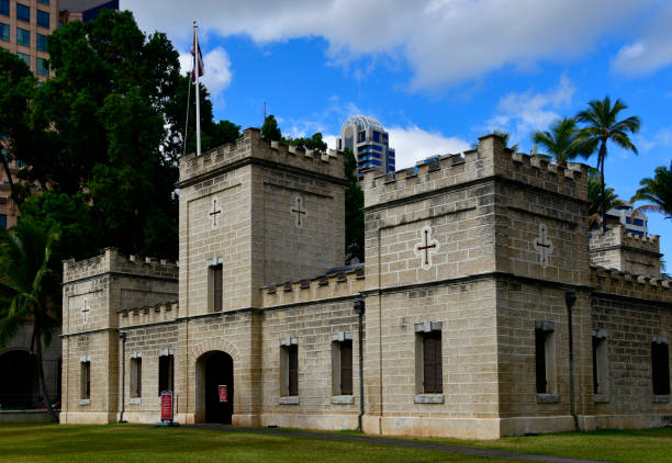 Iolani Barracks (hale koa), Honolulu, Oahu, Hawaii