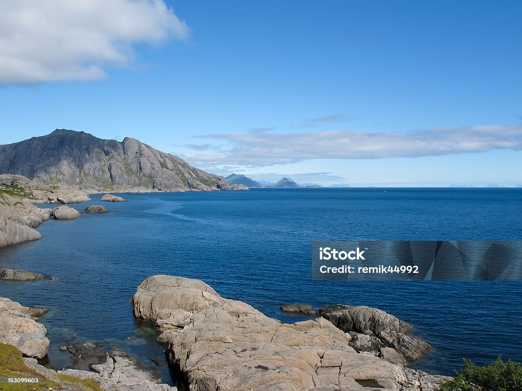 Norway landscape Picturesque landscape at Norway islands Aerial View Stock Photo