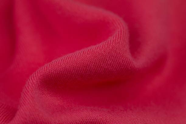 istock Macro shot of a red textile blanket, featuring a detailed pattern and soft texture 1531009482