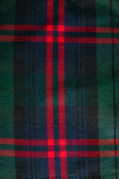 istock Checkered cotton fabric close-up. 1531033598