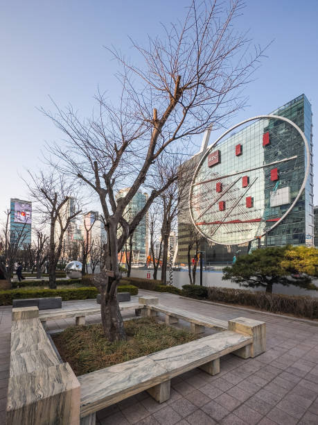Statue In The Gangnam District Of Seoul, Korea. Seoul, South Korea - March 21, 2023.
