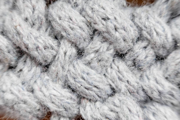 istock Close-up of hand made macrame texture pattern. Handmade stylish 100 cotton wall macrame decoration. Natural modern decoration concept in the interior. 1531064171
