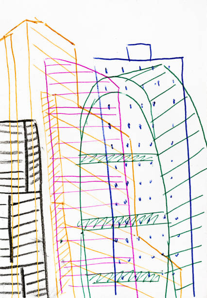 istock business district on white paper by colour pens 1531069025
