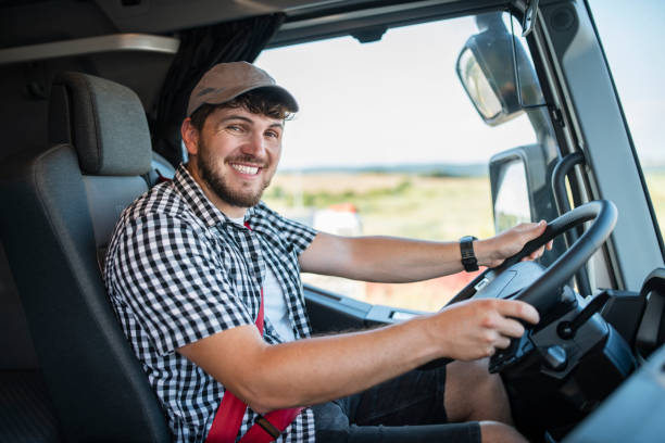 istock Smiling truck driver looking at the camera. 1531074194