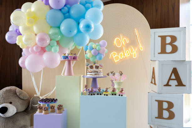 istock Gender reveal party decoration 1531083959