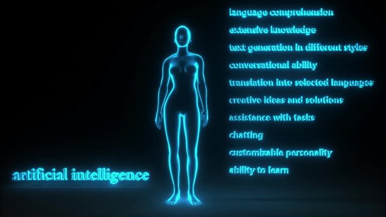 description of an artificial intelligence (3d rendering)