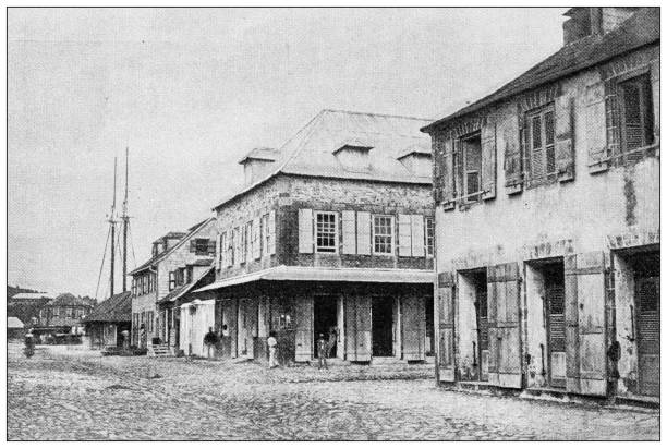 istock Antique image from British magazine: West Indies, Castries, St Lucia 1531088059