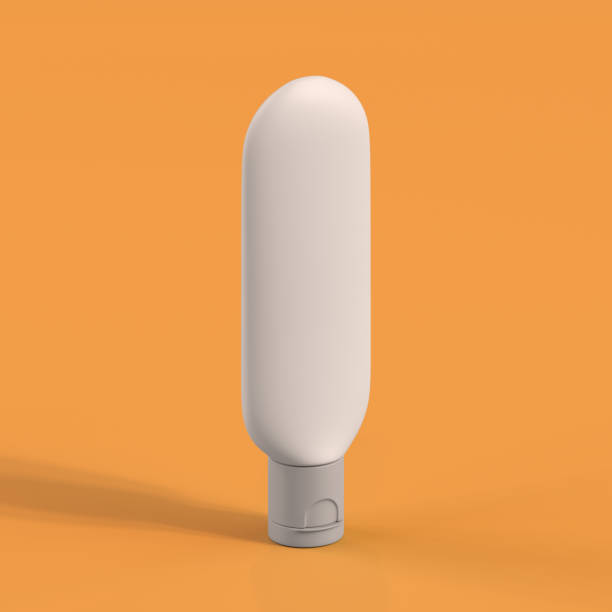 istock Monochrome Bottle on Orange Background, 3d Rendering 1531120262