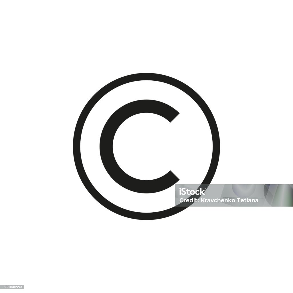 Copyright Symbol With Example Copyright Symbol Button Vector Illustration Eps 10 Stock Illustration ...