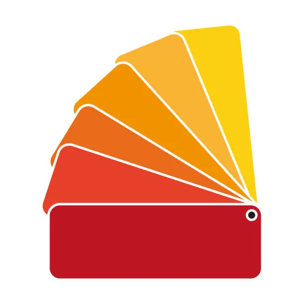 Vector illustration of color orange red palette. Vector illustration. EPS 10.
