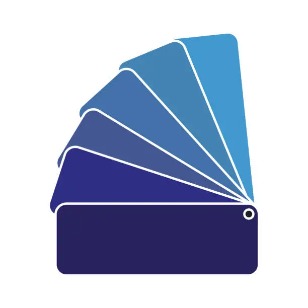 Vector illustration of color blue palette. Vector illustration. EPS 10.