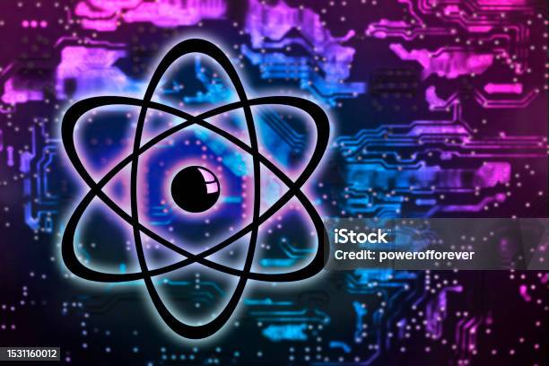Abstract Quantum Computing Pattern Background Texture Stock Photo ...