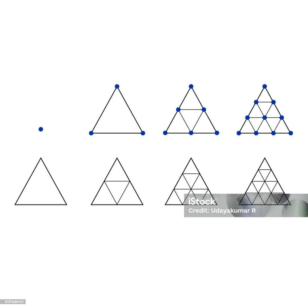 Triangle Shapein Line Basic Scared Geometry Thin Line Geometric Triangle Shape Isolated On ...
