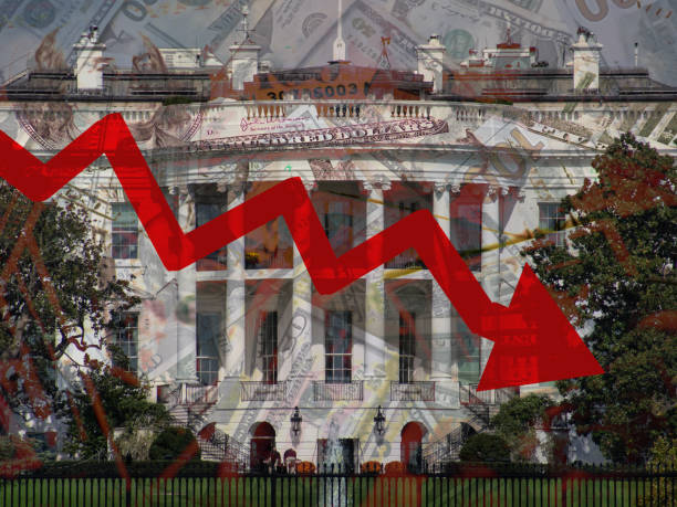 índice de aprobación presidencial y la economía - rating debt usa stock market fotografías e imágenes de stock