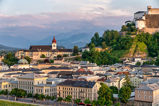 Early morning light on the beautiful city of Salzburg