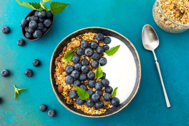 istock Granola with yogurt and blueberries 1531184067
