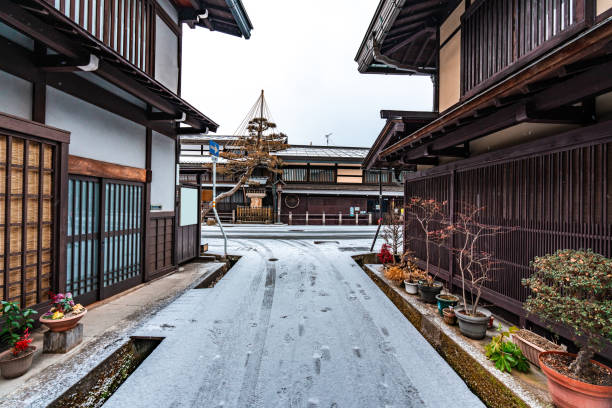 The old and authentic traditional Japanese village at Takayama old town in Japan The old and authentic traditional Japanese village at Takayama old town in Japan gifu prefecture stock pictures, royalty-free photos & images