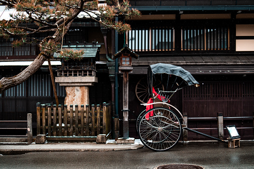 Historical street in Takayama, Japan