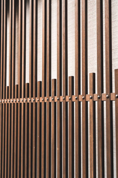 istock Japanese wooden window protection grid large background 1531218096